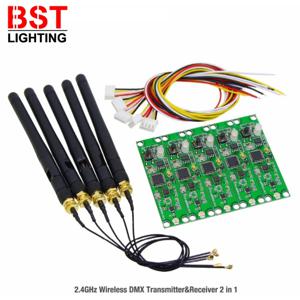 2.4Ghz DMX512 무선 송신기 수신기 PCB 2 인 1 PCB 보드 안테나 LED 컨트롤러 WIFI 수신기, DMX 무대 조명 용