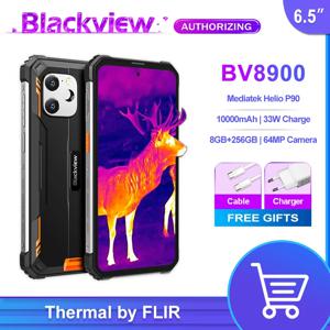 Blackview 견고한 휴대폰 열 FLIR, BV8900®카메라 고속 충전 휴대폰, 안드로이드 13, 16GB, 256 GB, 10000mAh, 33W