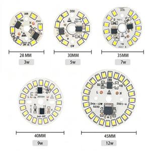 UooKzz LED 전구 패치 램프 SMD 플레이트, 전구 조명용 원형 모듈 광원 플레이트, AC 220V LED 다운라이트 칩 스포트라이트