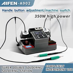 AIFEN A902 납땜 스테이션 C115 C210 C245 더블 스테이션, 용접 재작업 스테이션, 휴대폰 PCB IC 수리 납땜 도구