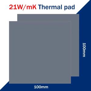 GPU CPU 열 패드 방열판 냉각 전도성 실리콘 패드, 하이 퀄리티 열 패드, 단열 패드, 21W/MK, 80x40mm, 100x10mm