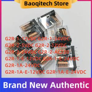 PCB 전원 릴레이 5, 8 핀 G2R-1, 2 1A 1-E -5VDC, 12VDC, 24VDC, G2R-2-AC220 G2R-1A-E-24VDC G2R-2-5VDC 레일 베이스 소켓, 2 5 10 20 PCs