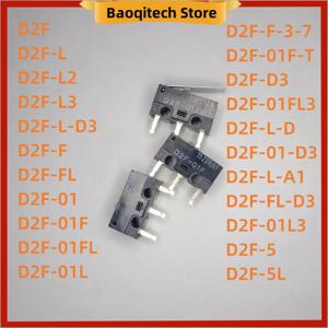 L-D3 스냅 액션 N.O./N.C. D2F-L L2 L3 01L Omron 마우스 스위치용 SPDT 핀 뚜러뻥, 여행용 마이크로 스위치, 3A, 125VAC, 30VDC, 1.47N