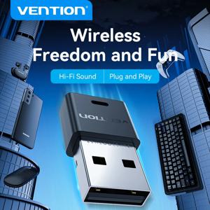 Vention USB 블루투스 5.0 5.3 동글 어댑터, 에어팟 PC 프린터 스피커 마우스 음악 리시버 송신기 aptx 어댑터