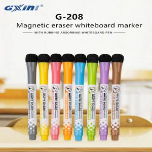 Gxin G-208 8Pcs 지우개 마커 세트 색 자석 화이트 보드 잉크 펜 학교 교사 자원을 어린이 낙서 그리기