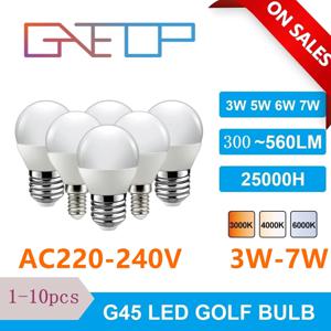 1-10PCS Led 전구 G45 3W 5W 6W 7W E14 E27 220V 3000K 4000K 6000k 램프 조명, 부엌, 침실, 사무실, 호텔 및 가정에 적합