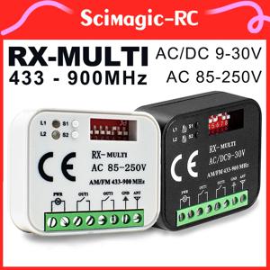 범용 RX 다중 주파수 300-868MHz 차고 문 원격 제어 수신기, 2 CH 컨트롤러 스위치 오프너, 433 868 MHz