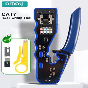 RJ45 UTP 크림퍼 네트워크 도구, 이더넷 케이블 스트리퍼, 스루 홀 커넥터, CAT5, 6, 7/8 플라이어, 프레스 와이어 클램프 집게 클립