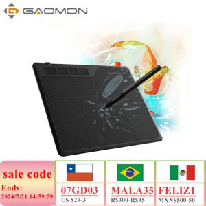 GAOMON 디지털 태블릿 애니메이션, 드로잉 및 재생용 그래픽 태블릿, 8192 수준의 배터리 프리 펜, S620, 6.5x4 인치 OSU