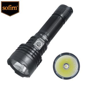 Sofirn 강력한 전술 21700 손전등, C8L HI LED 토치, EDC C 타입 충전식 캠핑 낚시 사냥 랜턴, 3100lm XHP50D