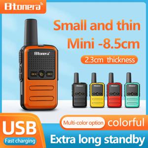 Btoera 미니 워키토키 PMR 446 휴대용 양방향 라디오, Ht PTT 워키토키, 5W 16CH UHF 400-470MHz, 2 개