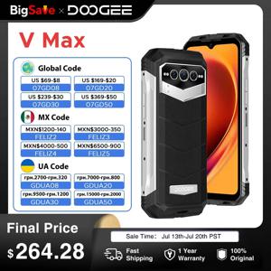 DOOGEE V Max 5G 견고한 휴대폰 글로벌 버전, 6.58 인치, 120Hz 치수 1080, 고해상도 108MP AI 메인 카메라, 12GB RAM, 256GB ROM, 22000mAh