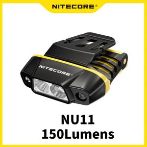 NITECORE NU11 칩온 캡 라이트 IR 센서 램프, 150 루멘 헤드램프, USB-C 충전식 헤드라이트, 내장 배터리, 하이킹 낚시