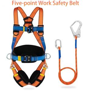5 포인트 높은 고도 작업 안전 벨트, 전신 안전 하네스, 야외 암벽 등반 훈련, 장비 보호 안전 로프