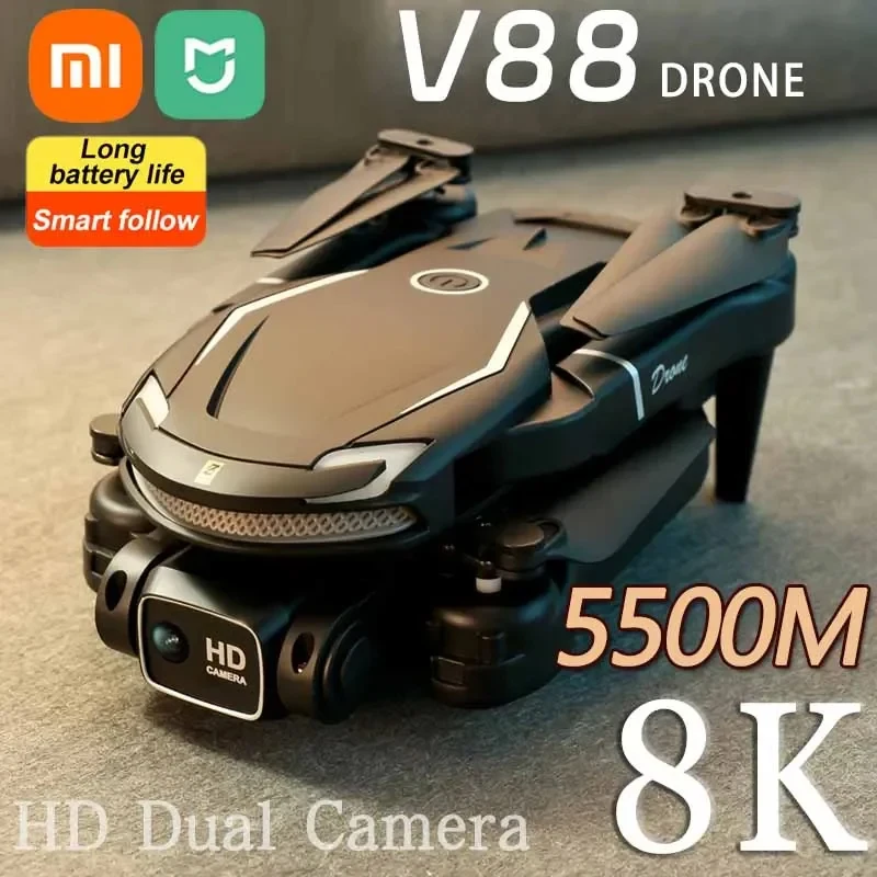 샤오미 미지아 V88 드론 8K 5G GPS 전문 HD 항공 사진 리모컨 항공기 HD 듀얼 카메라 쿼드콥터 장난감 UAV