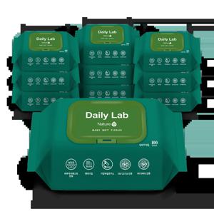 붕어빵물티슈 데일리랩 네이쳐 수 대용량 100매X10팩(캡형,플레인원단)