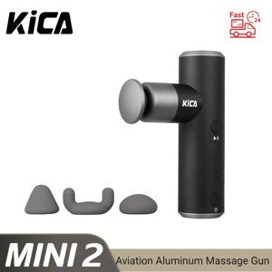 KiCA Mini 2 페시아 건 4 기어 195g 알루미늄 휴대용 3000rpm 딥 고속 3 마사지 헤드 건 스포츠용