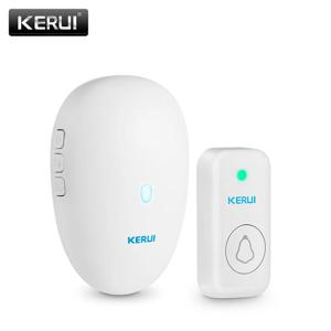 KERUI M521 무선 초인종, 야외용 57 곡 300m 범위 스마트 홈 도어벨 차임링, 433MHz 방수 버튼 플러그 앤 플레이