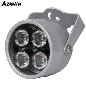 AZISHN-IR 일루미네이터 라이트 850nm, 4 어레이 led, 적외선 방수, 야간 투시경, CCTV, 필 라이트, DC 12V, CCTV 보안 카메라