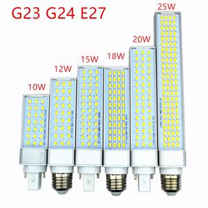 LED 옥수수 전구 램프 라이트, SMD 5730/5630 스포트라이트, 180 도 AC85-265V 수평 플러그 라이트, 10W, 12W, 15W, 18W, 20W, 25W, E27, G24, G23