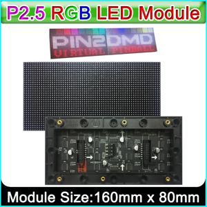 실내 풀 컬러 LED 디스플레이 모듈, SMD RGB P2.5 LED 패널 매트릭스, PIN2DMD 와 호환, HUB75,160mm x 80mm,64x32 픽셀