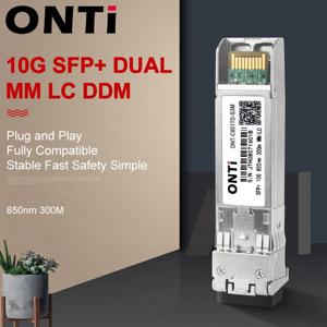 멀티 모드 듀플렉스 SFP + 트랜시버 LC 광학 커넥터 SFP-10G-SR, 10Gb SFP + 모듈, 시스코 미크로틱 스위치와 호환, 300m MM