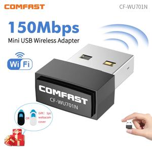 Comfast USB 어댑터 미니 와이파이 어댑터, 150M USB 와이파이 파라 PC 리시버 와이파이 동글, 네트워크 카드 데스크탑 노트북 Win7 8 10 11