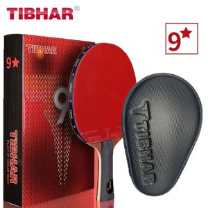 TIBHAR 9 스타 탁구 라켓, 우수한 끈끈한 고무 탄소 블레이드 탁구 라켓, 전문 여드름, 끈끈한 오리지널