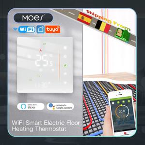 온도 조절기 WiFi 무선 실내 온도 컨트롤러 물/전기 바닥 난방 가스 보일러 습도 Tuya alexa와 함께 작동