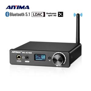 AIYIMA 오디오 DAC-A5 MAX 헤드폰 앰프, 블루투스 5.1, ES9038K2M 디코더, APTX LDAC 지지대, DSD256, PCM384, 리모컨 포함