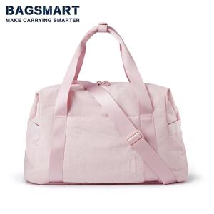 BAGSMART 여성용 헬스장 가방, 주말 여행용 더플 백, 트롤리 슬리브 토트 백, 운동 댄스 백