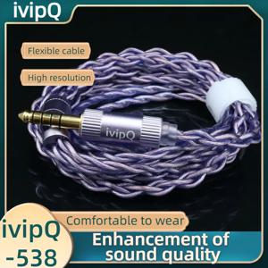 IvipQ-538 고순도 HIFI 이어폰 케이블, MMCX, 0.78, 2 핀, IE900, 4 극