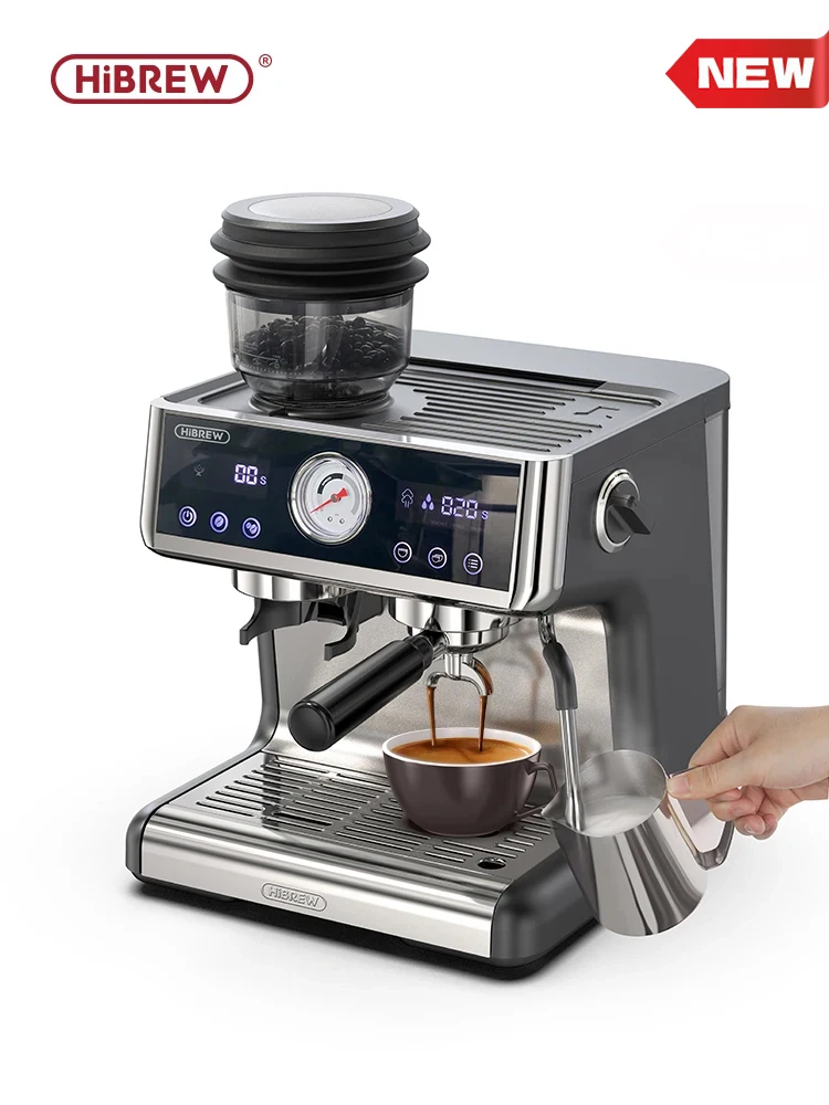 HiBREW 듀얼 보일러 시스템 바리스타 프로 20Bar 콩-에스프레소 카페테라 커피 머신, 카페 호텔 레스토랑 H7A 풀 키트 포함