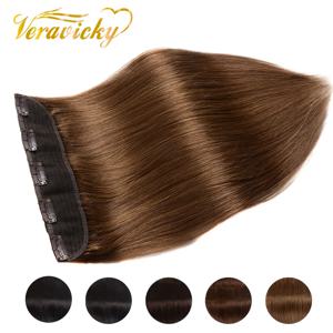 100g 120g 클립 인 원피스 브라질 헤어 클립 Tic Tac 5 클립 기계-Made Remy Hair Piece Natural Straight Clip Human Hair