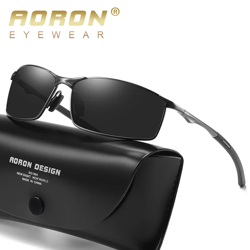 Aoron 편광 선글라스 운전 미러 선글라스, 금속 프레임 고글, UV400 눈부심 방지 선글라스, 남성 및 여성, 도매