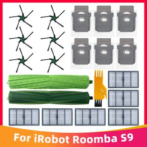 iRobot Roomba S9 9150 / S9+ Plus 9550 로봇청소기와 호환되는 교체용 스페어 파트 Hepa 필터 메인 사이드 브러시 먼지 가방 액세서리