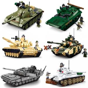 Sluban T-54 메인 배틀 탱크 빌딩 블록, 클래식 제 2 차 세계 대전 군사 기갑 차량 모델 브릭, 어린이 장난감 소년 선물, 2024 신제품
