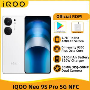 IQOO NEO 9S 프로 플러스 5G NFC 스냅드래곤 8, 3 세대 6.78 인치, 144Hz AMOLED 스크린, 50MP OIS 카메라, 5000mAh 배터리, 120W 플래시 충전