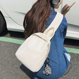 남성용 크로스 바디 백 인 트렌디 브랜드 소형 캐주얼 학생 싱글 숄더 백팩 일본 대용량 크로스 바디 가슴 가방