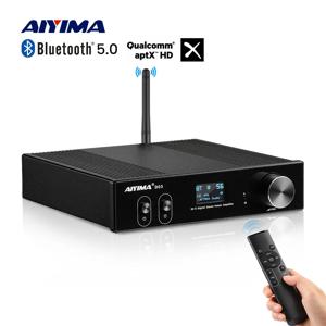 AIYIMA 오디오 D03 블루투스 5.0 앰프, 150W x 2 스테레오 하이파이 2.1, 무선 디지털 사운드 파워 서브우퍼 앰프, USB DAC APTX