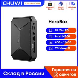 CHUWI Herobox 미니 PC 인텔 N100 UHD 그래픽, 12 세대 윈도우 11, 8GB RAM, 256G SSD, 와이파이 6 블루투스 5.2, VAG 포트 포함