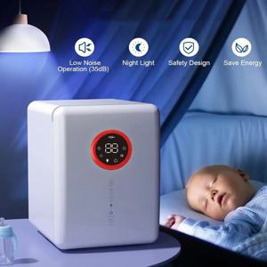 아기 및 온 가족용 UV 광 소독제, 젖병 살균기 및 건조기, UV-C 램프, 대용량 터치 컨트롤
