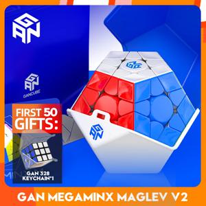 새로운 GAN Megaminx V2 메가 M 마그네틱 오리지널 하이 퀄리티 속도 매직 큐브, 12 면체 자석 속도 퍼즐 선물 장난감