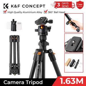 K & F Concept 휴대용 카메라 여행 삼각대 캐논 니콘 소니 DSLR 용 360 도 볼 헤드가있는 유연한 Vlog 삼각대, 퀵 릴리스
