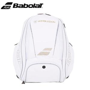 BABOLAT Wimbledon 남녀공용 테니스 가방, 화이트 골드 2-3 스쿼시 테니스 라켓, 배낭 신발 구획 테니스 가방, 2023 정품