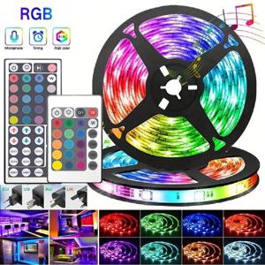 스마트 와이파이 LED 스트립 조명, 알렉사 5050/3528 RGB LED 테이프, 220V 네온 스트립, 음악 동기화, 게임방 장식