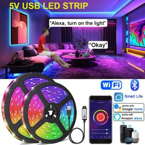 USB LED 스트립 조명, 5050 RGB 테이프, 10m 아이스 스트링, 어린이 게임방 장식, LED 램프, 5 계량기 백라이트, 5V