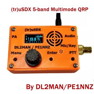 (Tr) uSDX usdx 트랜시버, 5 밴드 멀티 모드 QRP 키트, PE1NNZ 및 DL2MAN 으로 케이스와 조립