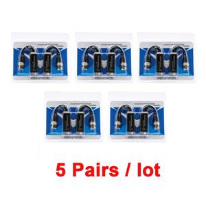 인기 5 쌍 (10PCS) 트위스트 페어 송신기 HD AHD CVI TVI 비디오 발룬 UTP 1080p 5MP 8MP 4K BNC CCTV 카메라 용 RJ45 변환기