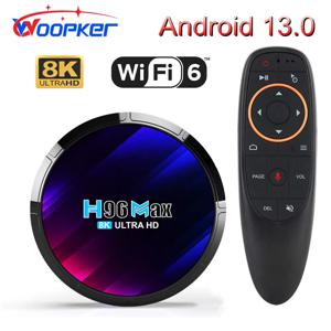 Woopker 구글 보이스 셋톱 박스, 안드로이드 13 TV 박스, H96 맥스, RK3528 록칩, 3528 쿼드 코어, 8K 미디어 플레이어, 와이파이 6, BT5.0, 4GB, 64GB